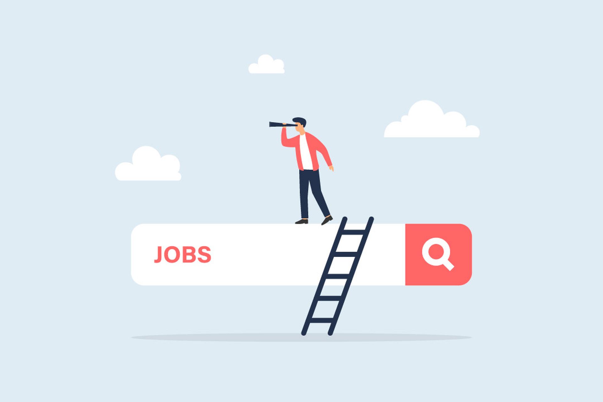Grafik einer Suchmaske f&uuml;r Jobs.
