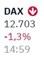 Bildschirmausschnitt eines Eintrags im B&ouml;rsenticker.