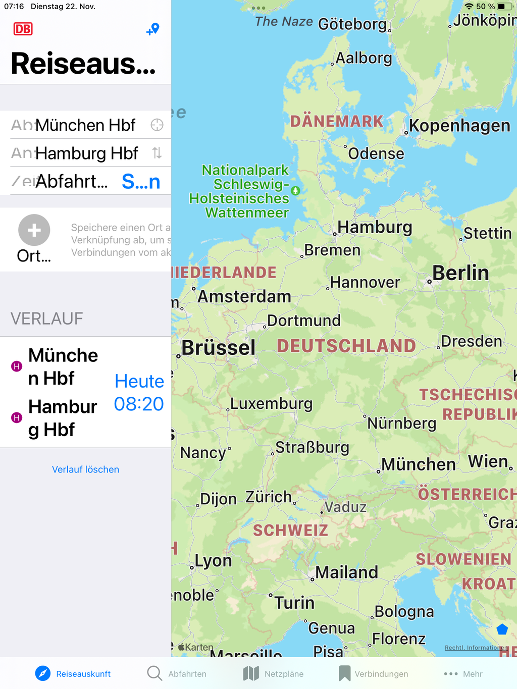 Bildschirmausschnitt der Startseite bei Vergr&ouml;&szlig;erung auf 190 %.