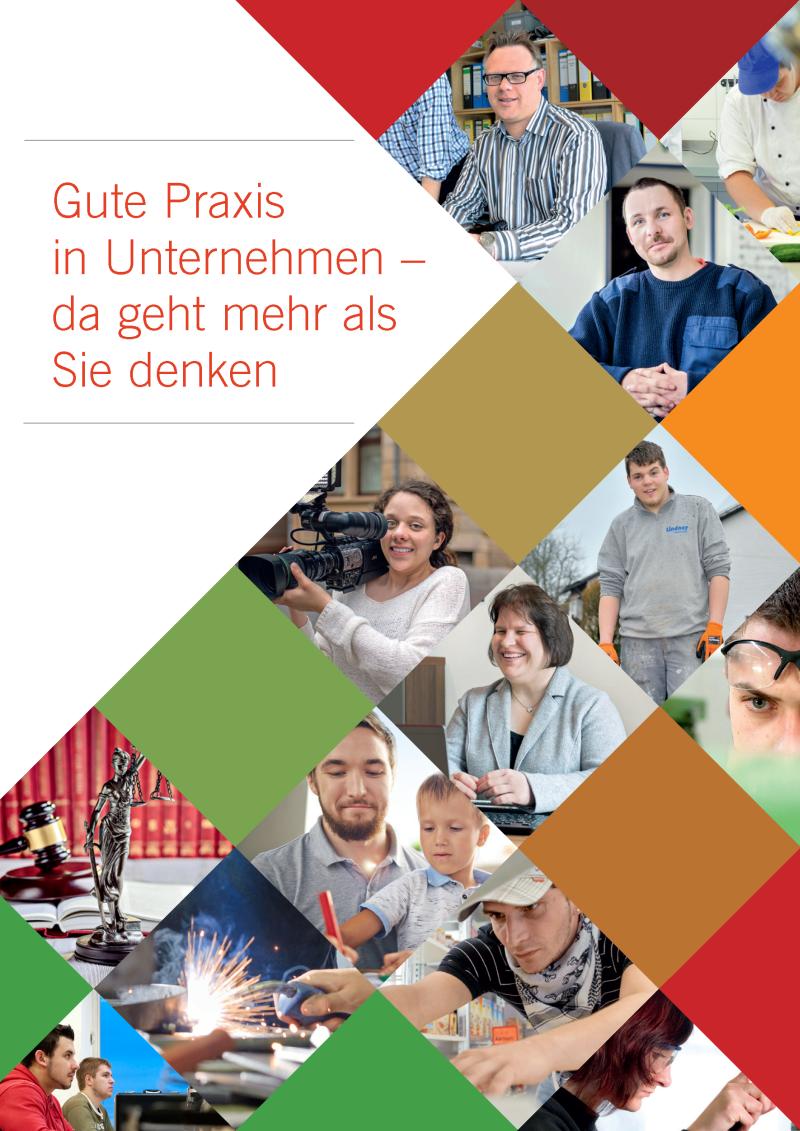 Cover der Brosch&uuml;re Gute Praxis in Unternehmen - da geht mehr als Sie denken