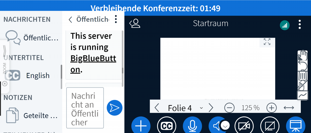 Bildschirmausschnitt der vergr&ouml;&szlig;erten Ansicht der Web-Anwendung
