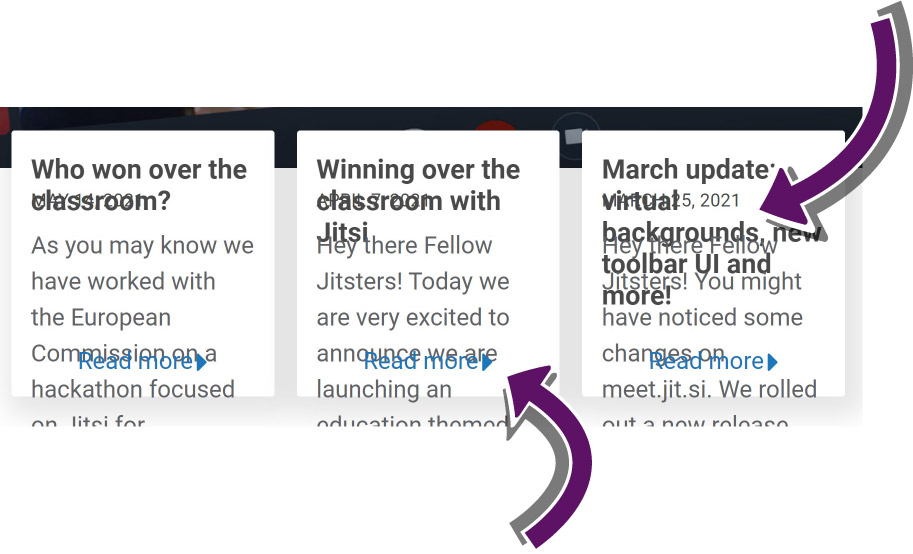 Bildschirmausschnitt einer getesteten Seite mit einem dreispaltigem Layout und Text&uuml;berlagerungen zwischen &Uuml;berschriften und Flie&szlig;text, die den Text gr&ouml;&szlig;tenteils unlesbar machen