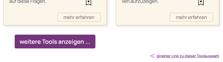 Screenshot des Links am unteren rechten Seitenrand direkter Link zu dieser Toolauswahl mit dem typischen Teilen-Icon bestehend aus einem Baumknoten mit 2 Kindknoten.