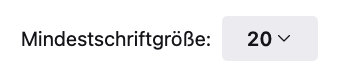 Einstellungen zur Mindestschriftgr&ouml;&szlig;e im Firefox Browser