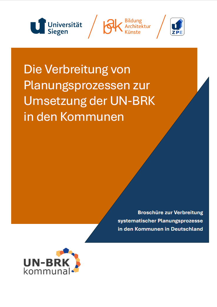 Deckblatt der Brosch&uuml;re Die Verbreitung von Planungsprozessen zur Umsetzung der UN-BRK in den Kommunen.